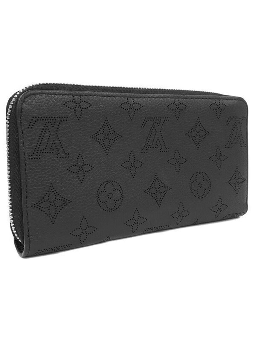 Louis Vuitton Round Zipper Long Wallet Mahina Zippy Black